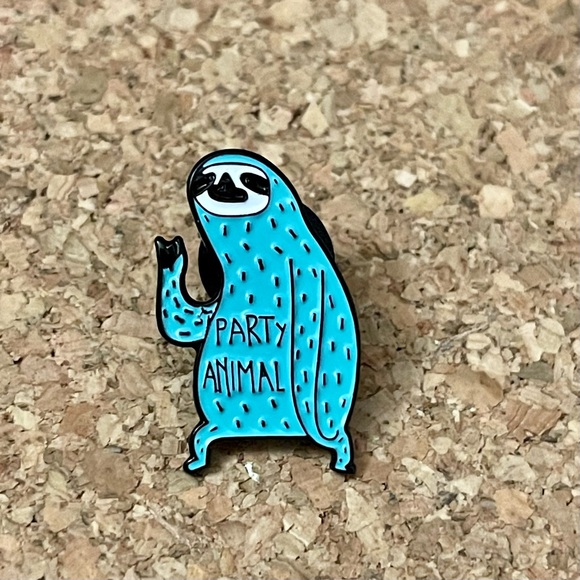 Party Animal Sloth Enamel Pin - Picture 5 of 5